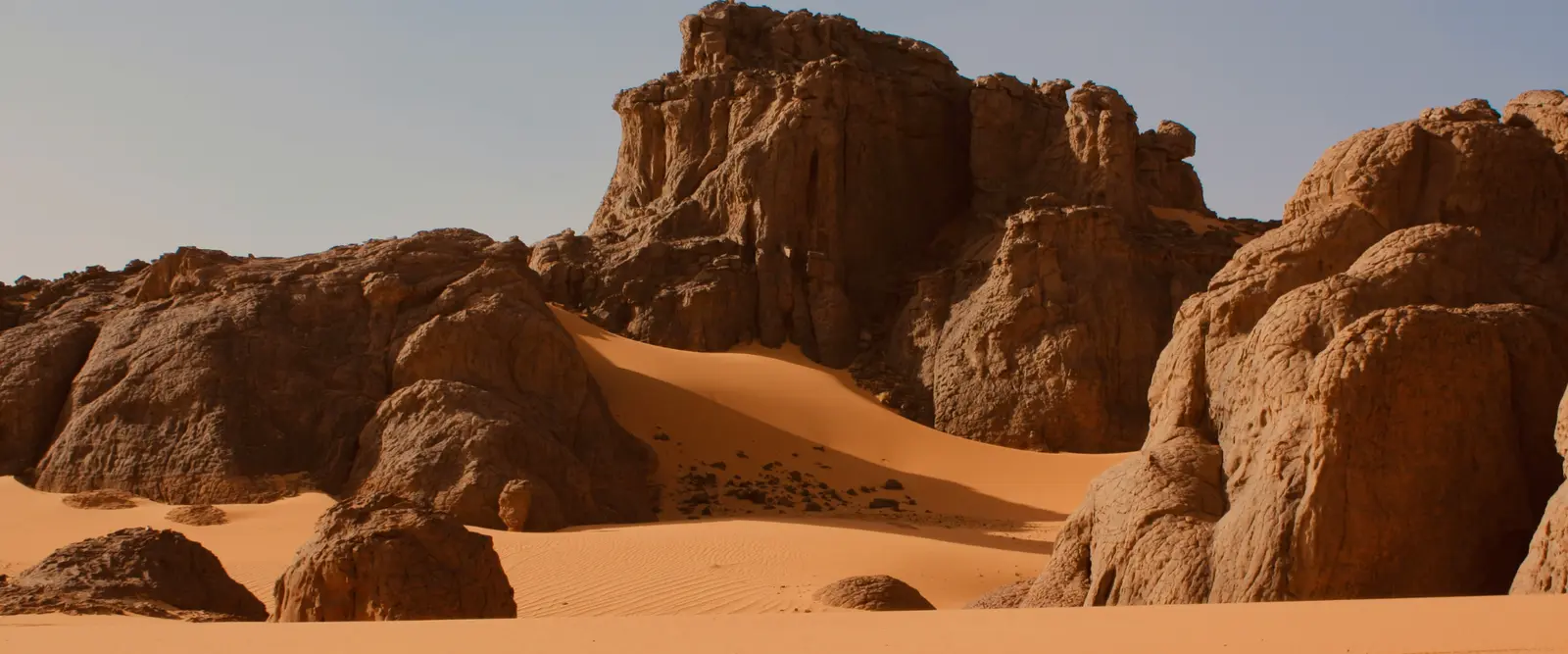 Desert rocks and dunes in Tassili n'Ajjer National Park